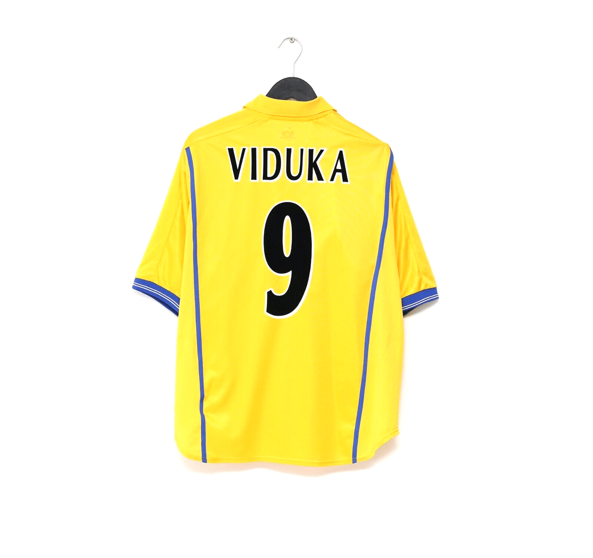 2000/02 VIDUKA #9 Leeds United Vintage Nike Away Football Shirt (L)