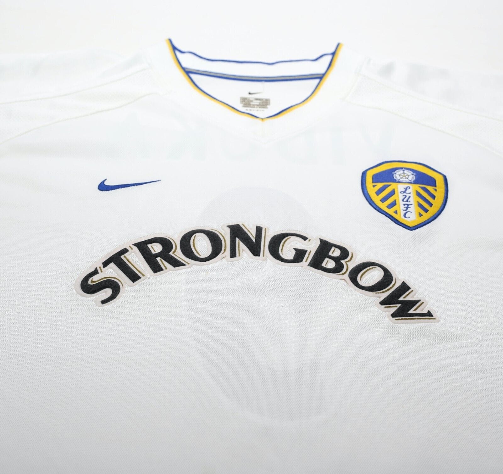 2000/02 VIDUKA #9 Leeds United Vintage Nike Home Football Shirt (L)