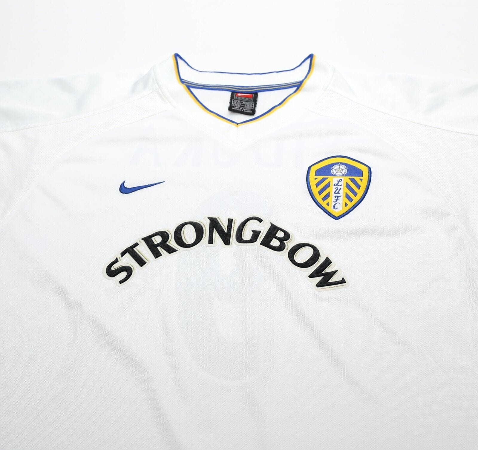 2000/02 VIDUKA #9 Leeds United Vintage Nike Home UCL Football Shirt Jersey (M)