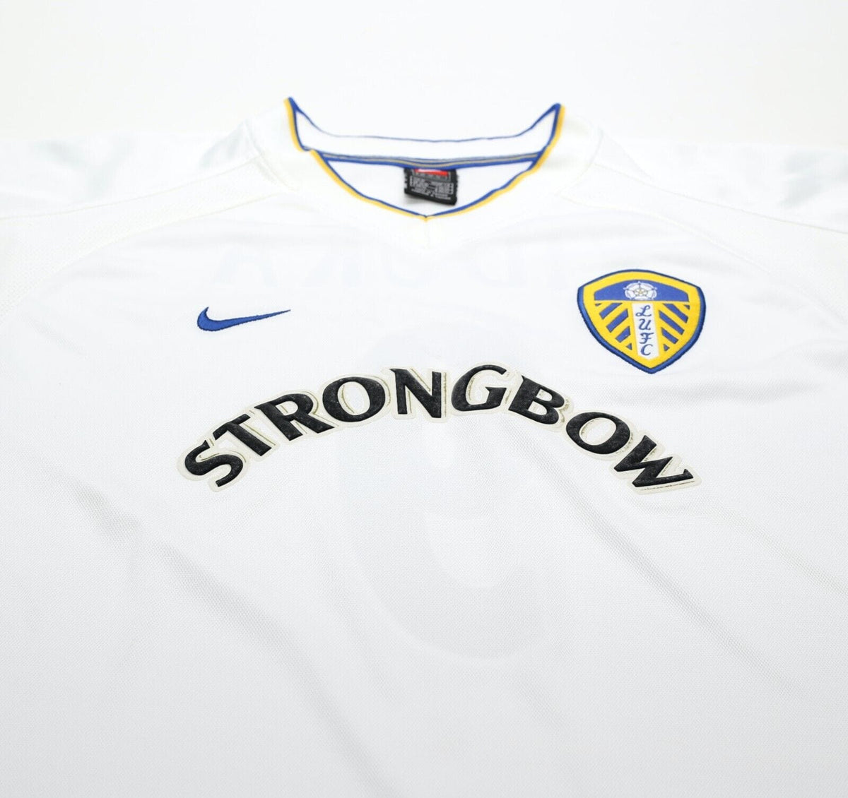 2000/02 VIDUKA #9 Leeds United Vintage Nike Home UCL Football Shirt Jersey (M)