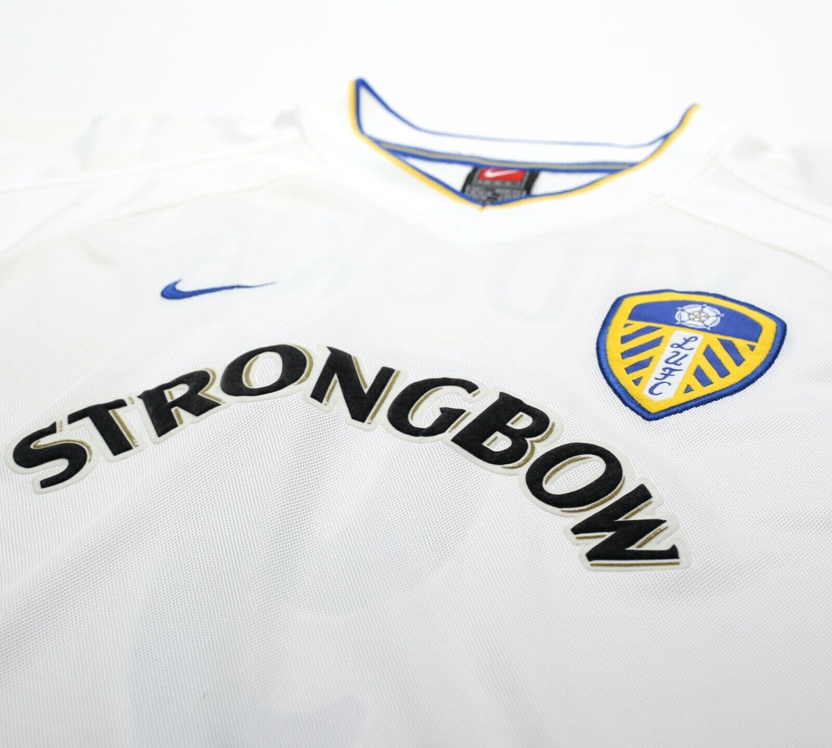 2000/02 VIDUKA #9 Leeds United Vintage Nike Home UCL Football Shirt Jersey (S/M)