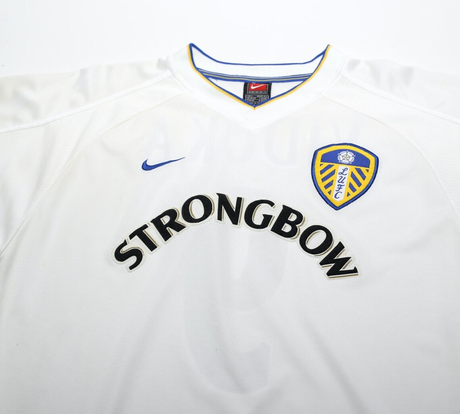 2000/02 VIDUKA #9 Leeds United Vintage Nike Home UCL Football Shirt Jersey (S/M)