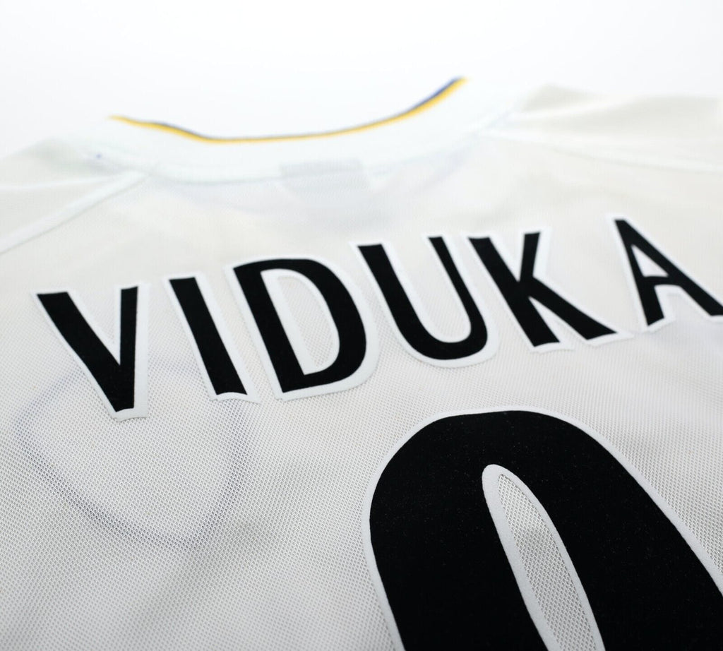 2000/02 VIDUKA #9 Leeds United Vintage Nike Home UCL Football Shirt Jersey (S/M)