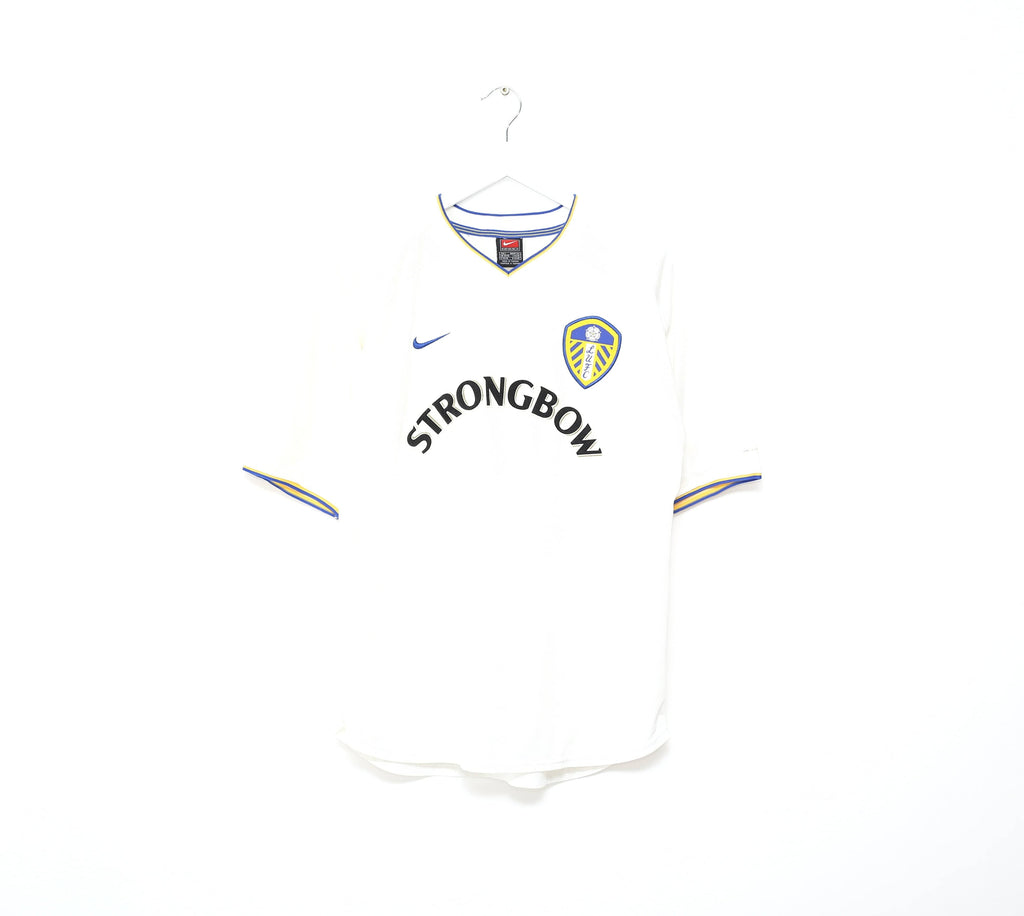 2000/02 VIDUKA #9 Leeds United Vintage Nike Home UCL Football Shirt Jersey (S/M)