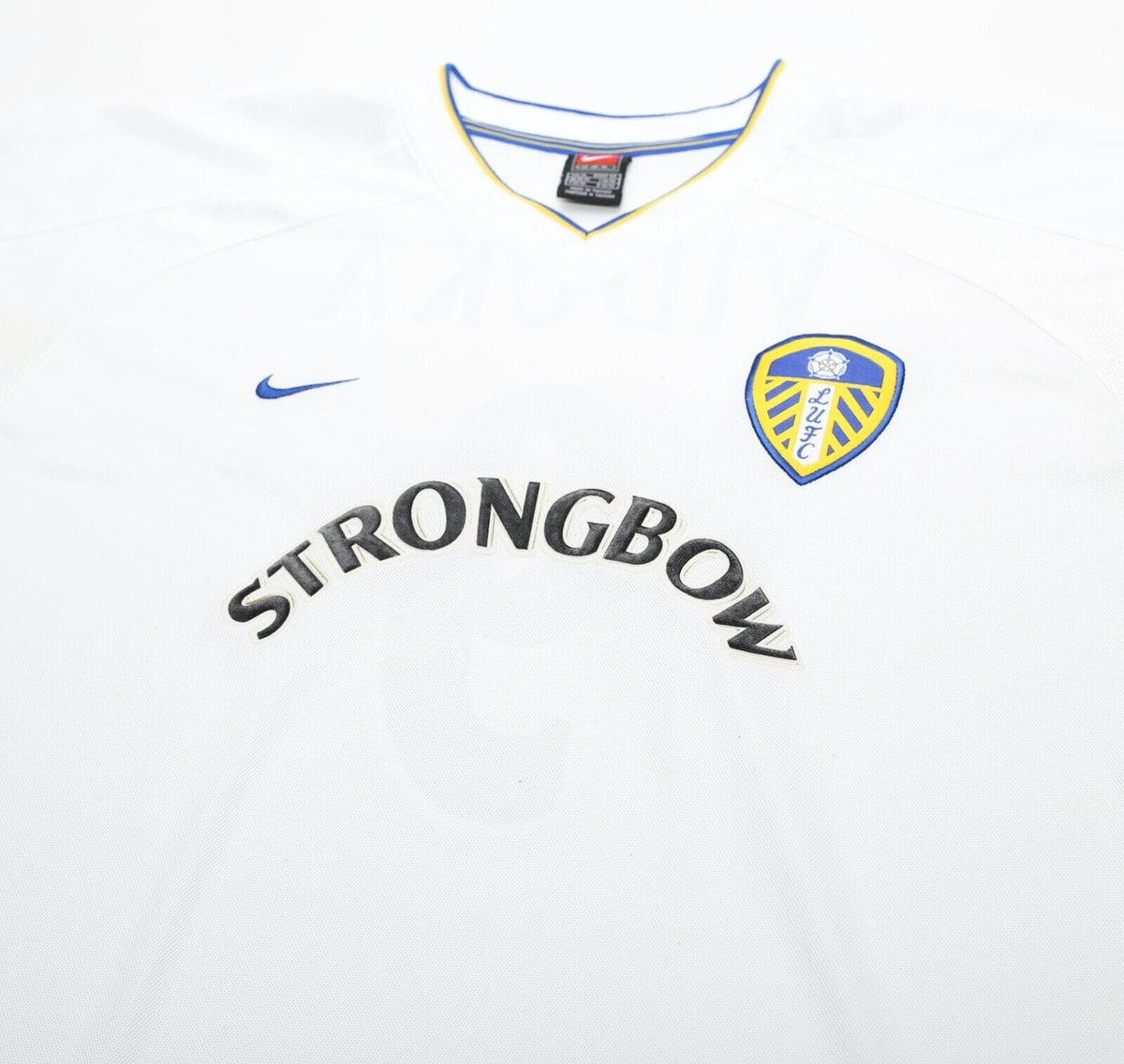 2000/02 VIDUKA #9 Leeds United Vintage Nike Home UCL Football Shirt Jersey (XL)