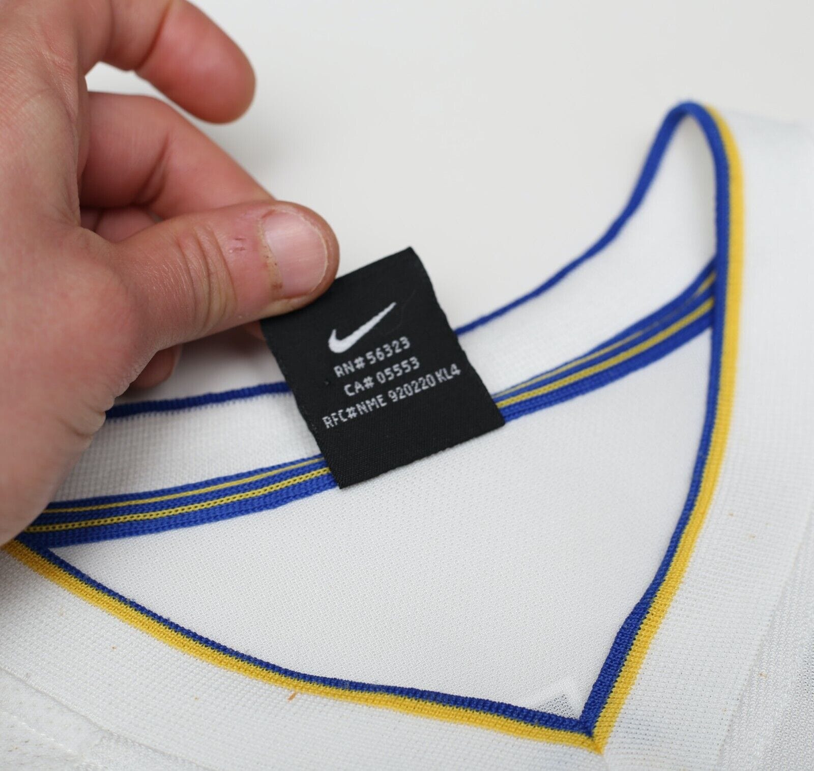 2000/02 VIDUKA #9 Leeds United Vintage Nike Home UCL Football Shirt Jersey (XL)