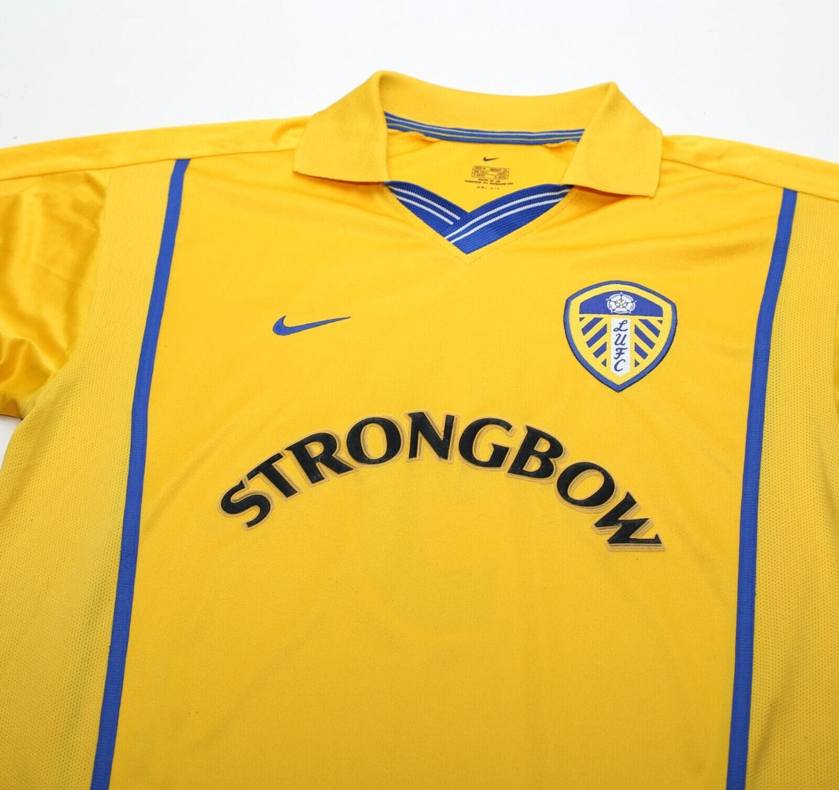 2000/02 VIDUKA #9 Leeds United Vintage Nike L/S Away Football Shirt (M)