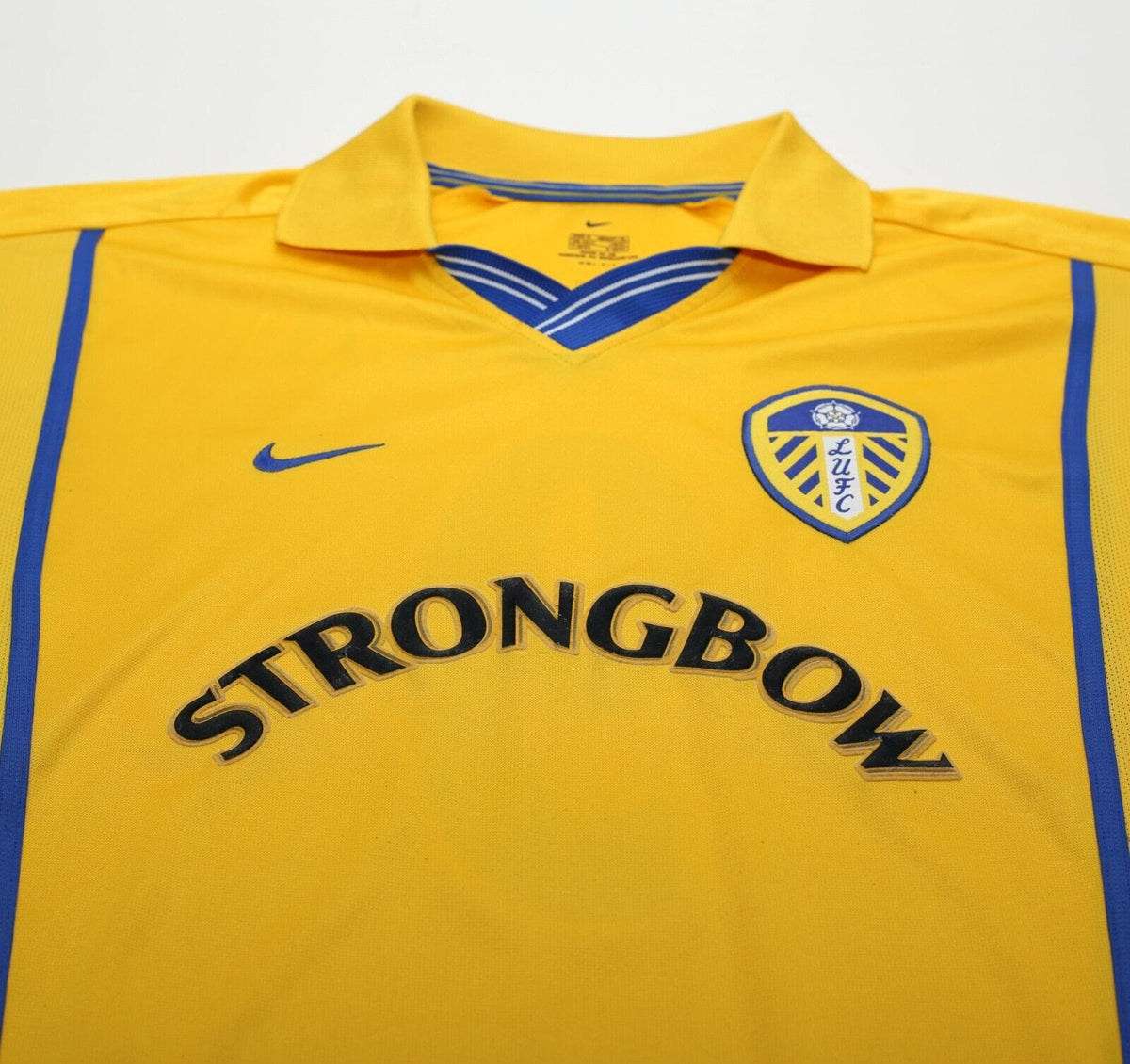 2000/02 VIDUKA #9 Leeds United Vintage Nike L/S Away Football Shirt (M)