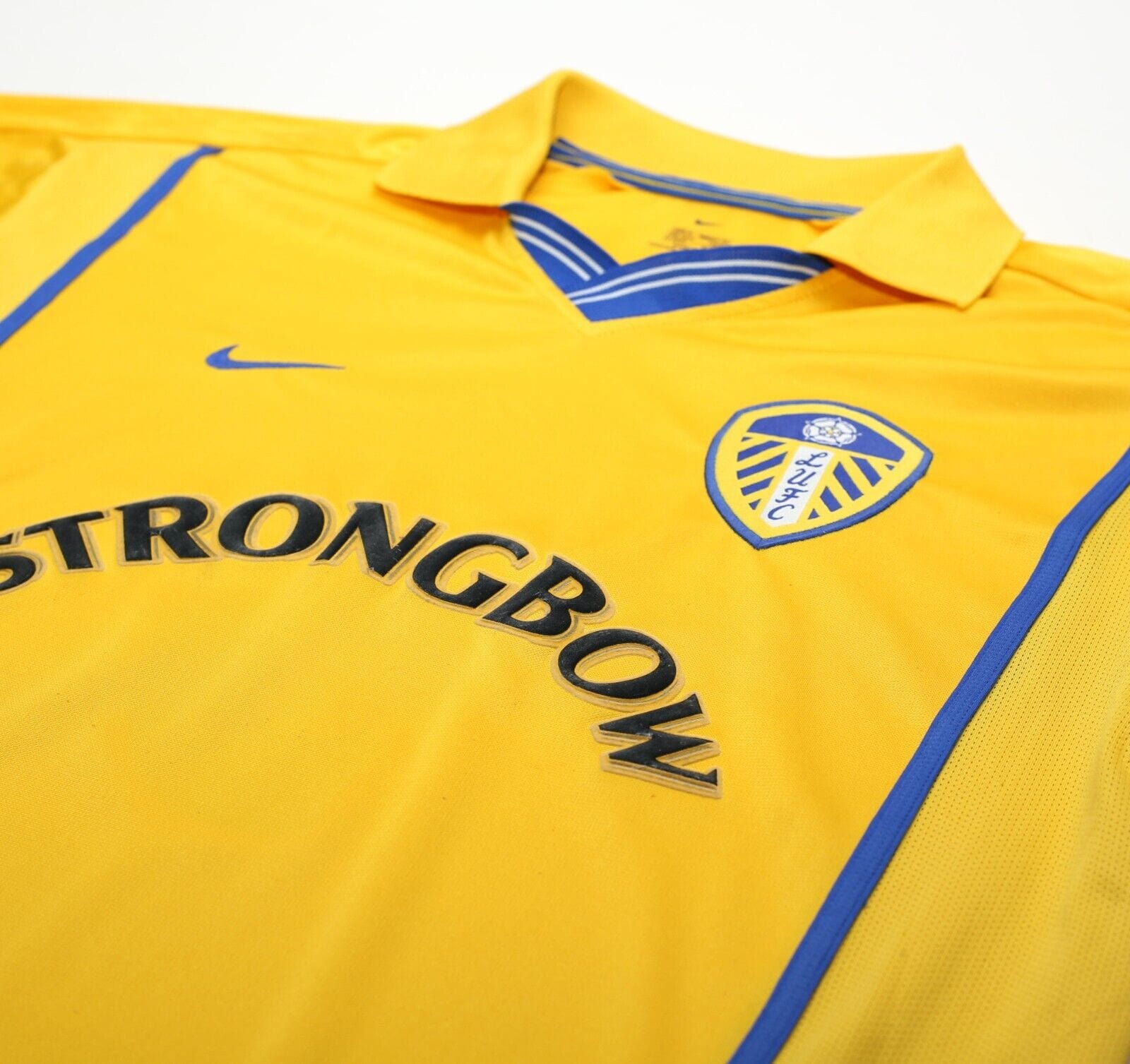 2000/02 VIDUKA #9 Leeds United Vintage Nike L/S Away Football Shirt (M)