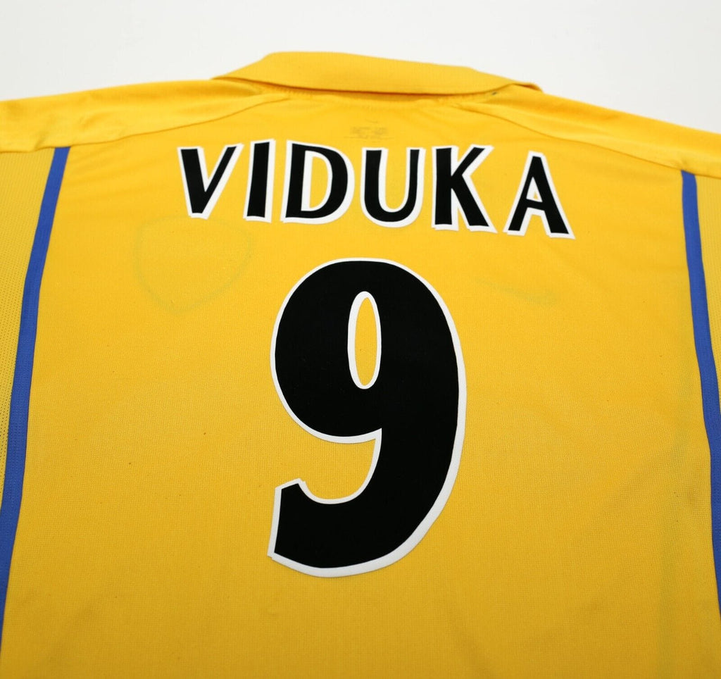 2000/02 VIDUKA #9 Leeds United Vintage Nike L/S Away Football Shirt (M)