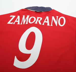 2000/02 ZAMORANO #9 Chile Vintage Umbro Home Football Shirt (L) Inter