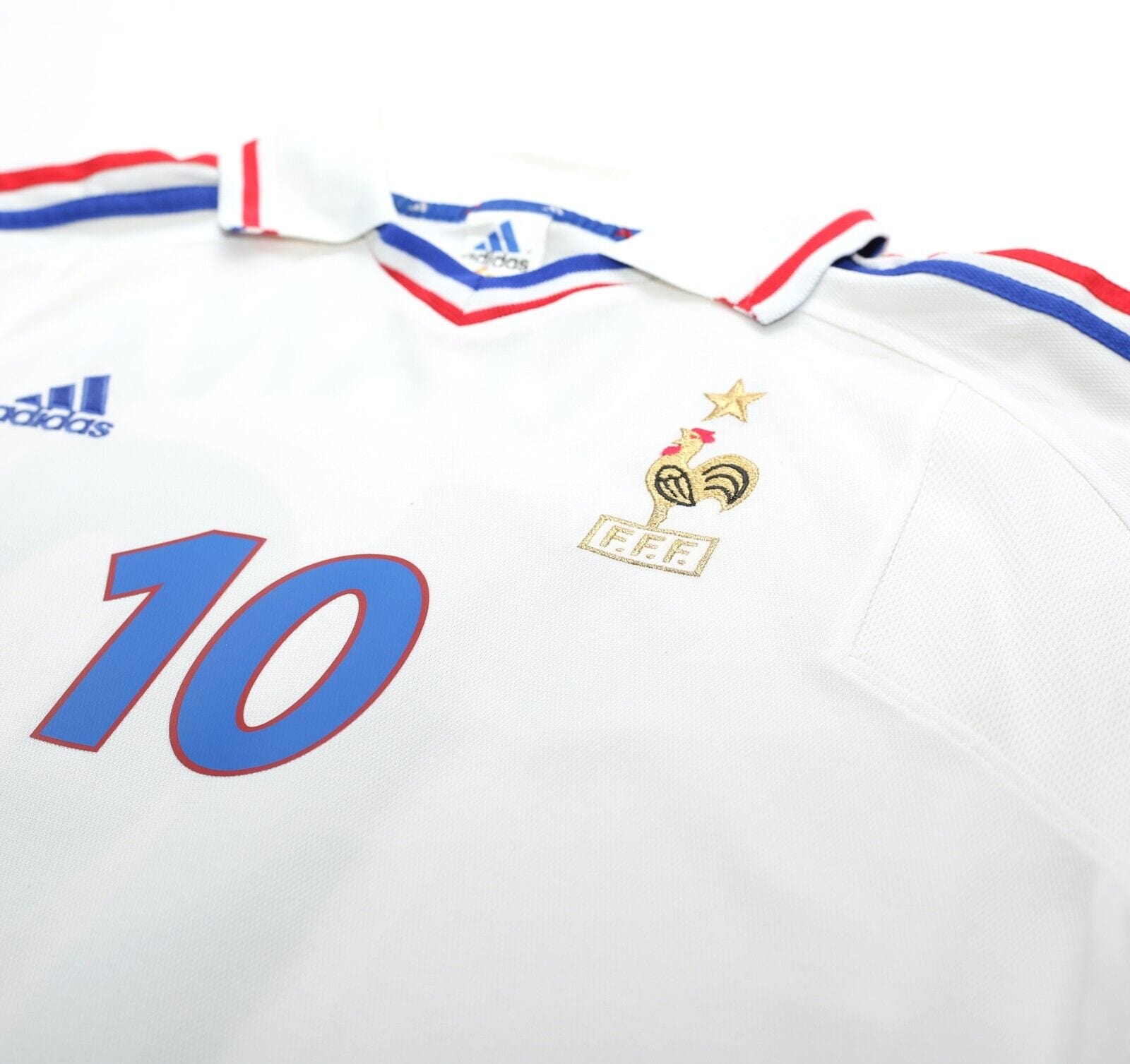 2000/02 ZIDANE #10 France Vintage adidas Away Football Shirt (XL)