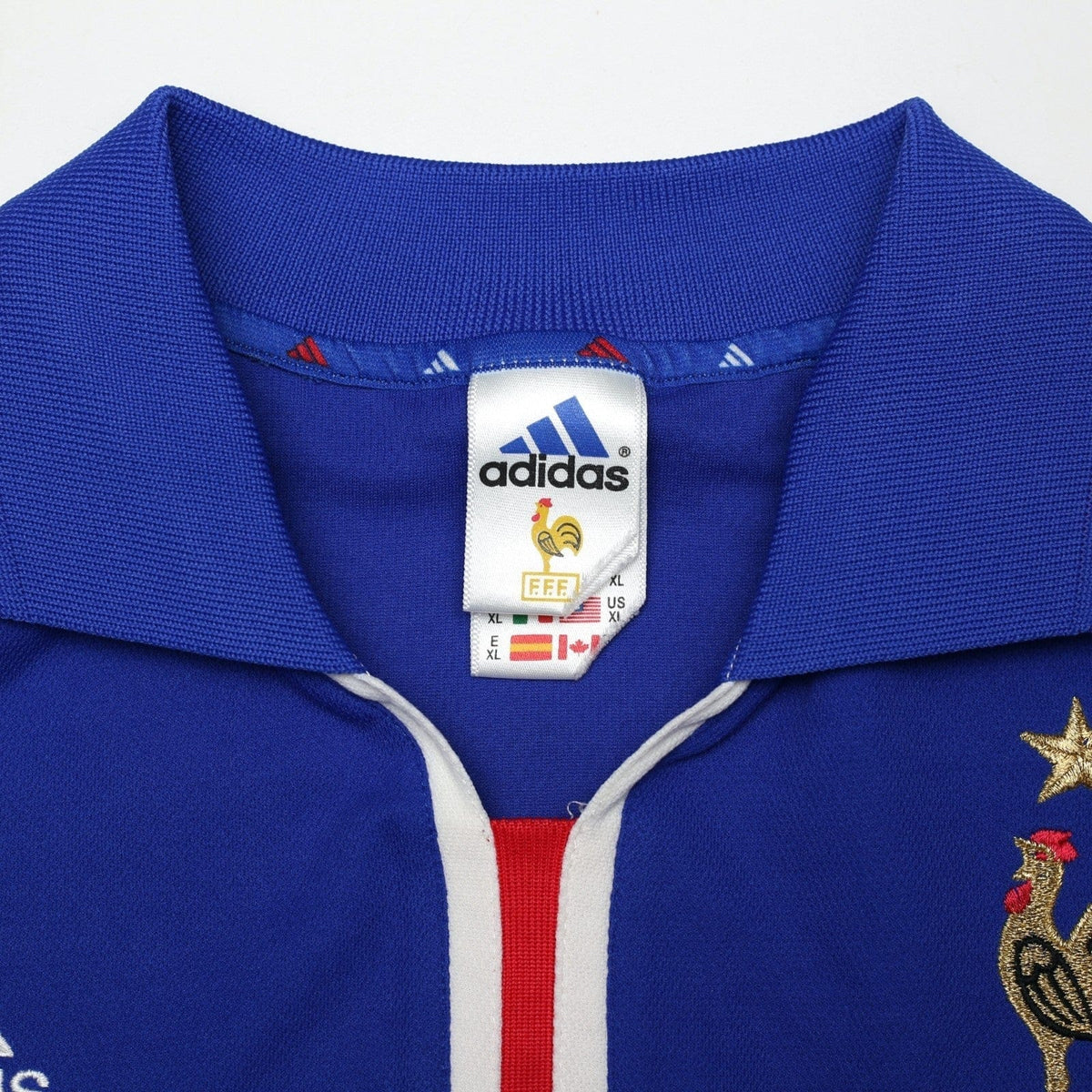2000/02 Zidane #10 France Vintage adidas Home Football Shirt (L) Euro 2000