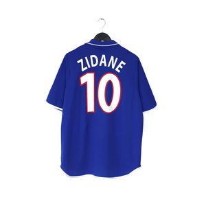 2000/02 Zidane #10 France Vintage adidas Home Football Shirt (L) Euro 2000