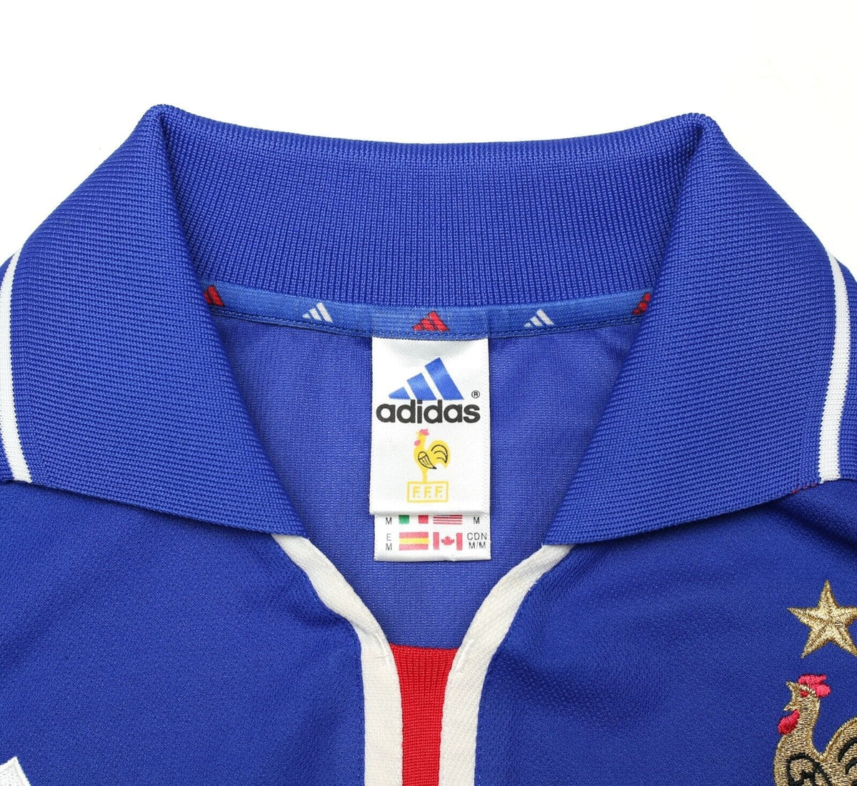 2000/02 ZIDANE #10 France Vintage adidas Home Football Shirt (M)
