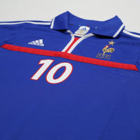 2000/02 Zidane #10 France Vintage adidas Home Football Shirt (XL) Euro 2000