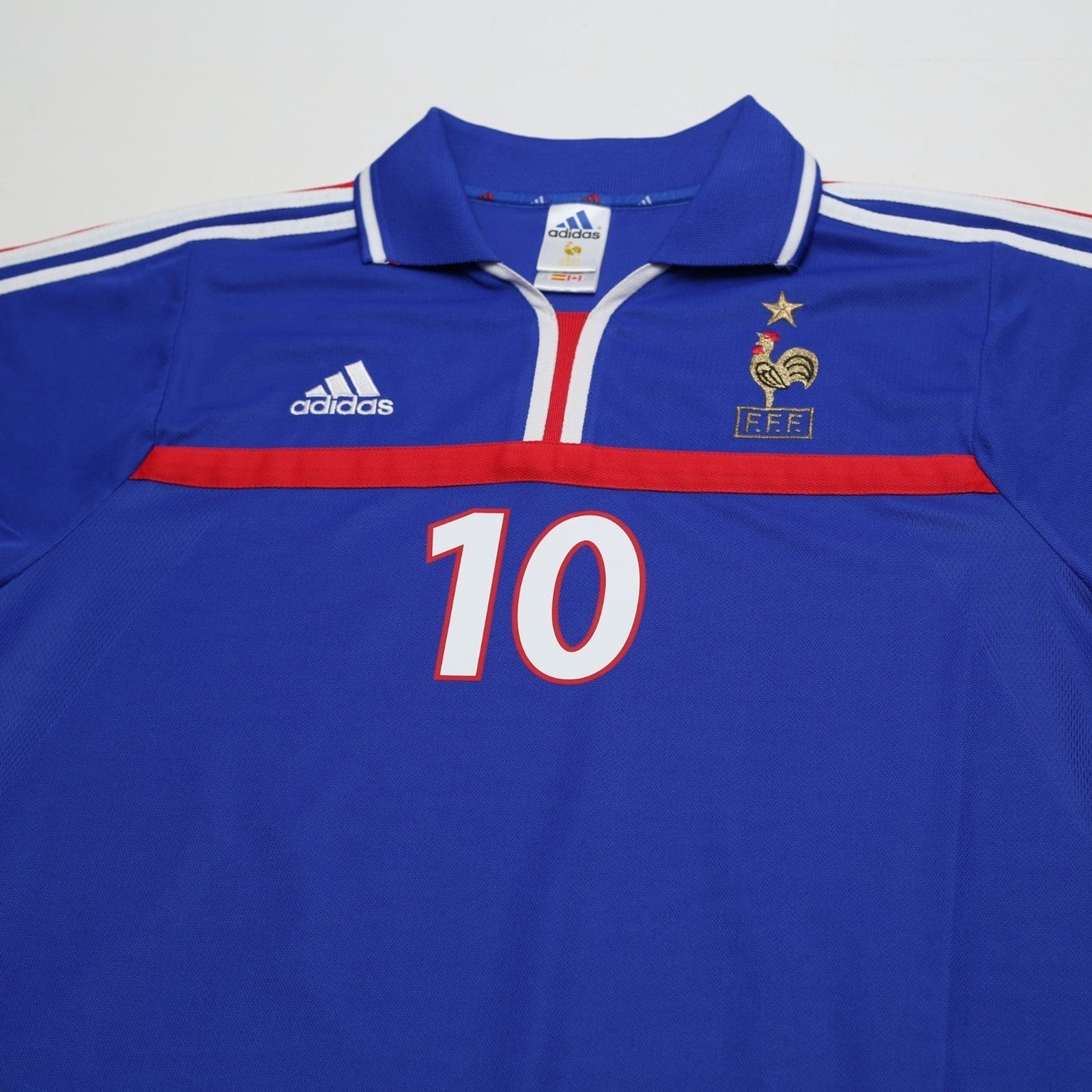 2000/02 Zidane #10 France Vintage adidas Home Football Shirt (XL) Euro 2000