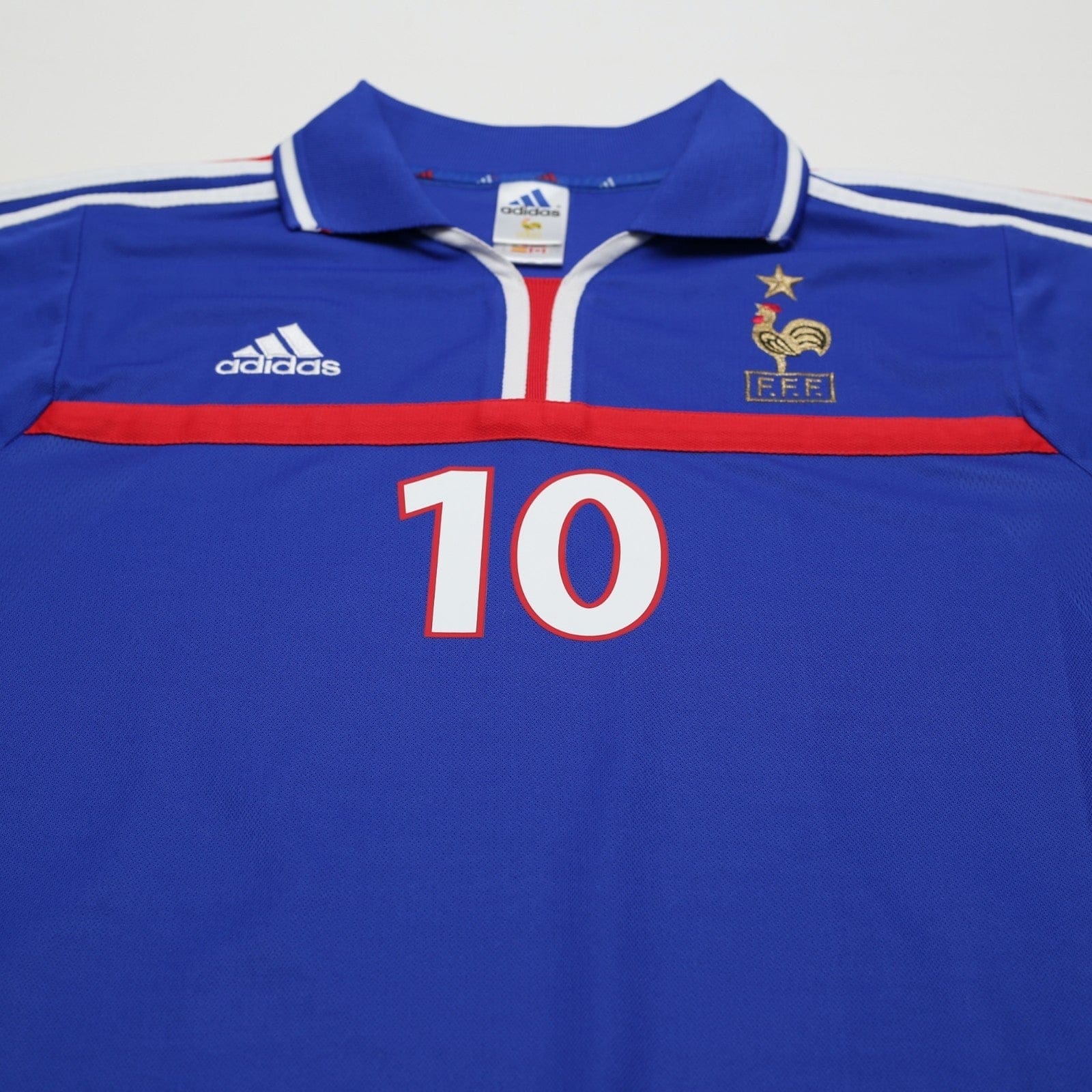 2000/02 Zidane #10 France Vintage adidas Home Football Shirt (XL) Euro 2000