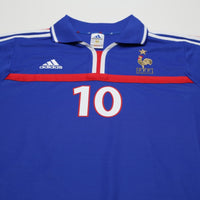 2000/02 Zidane #10 France Vintage adidas Home Football Shirt (XL) Euro 2000