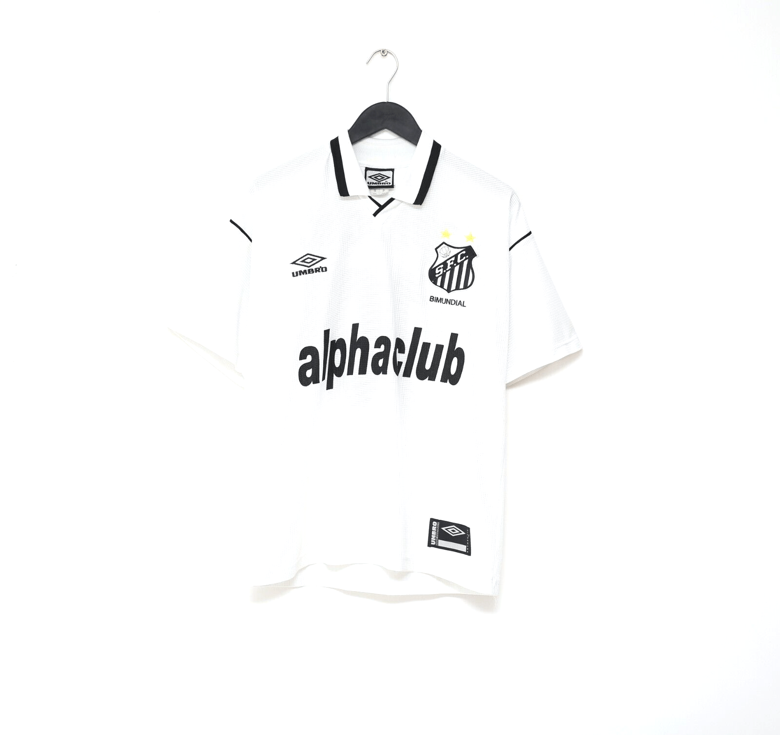 2000 #10 SANTOS Vintage Umbro Home Football Shirt Jersey (S/M)