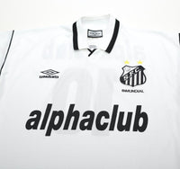2000 #10 SANTOS Vintage Umbro Home Football Shirt Jersey (S/M)