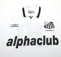 2000 #10 SANTOS Vintage Umbro Home Football Shirt Jersey (S/M)