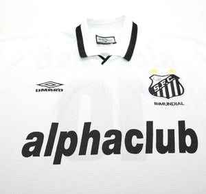 2000 #10 SANTOS Vintage Umbro Home Football Shirt Jersey (S/M)