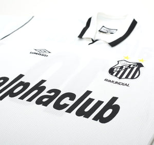 2000 #10 SANTOS Vintage Umbro Home Football Shirt Jersey (S/M)