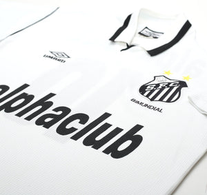 2000 #10 SANTOS Vintage Umbro Home Football Shirt Jersey (S/M)