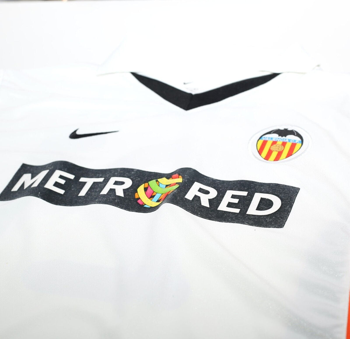 2001/02 AIMAR #21 Valencia Vintage Nike Home Football Shirt Jersey (L)