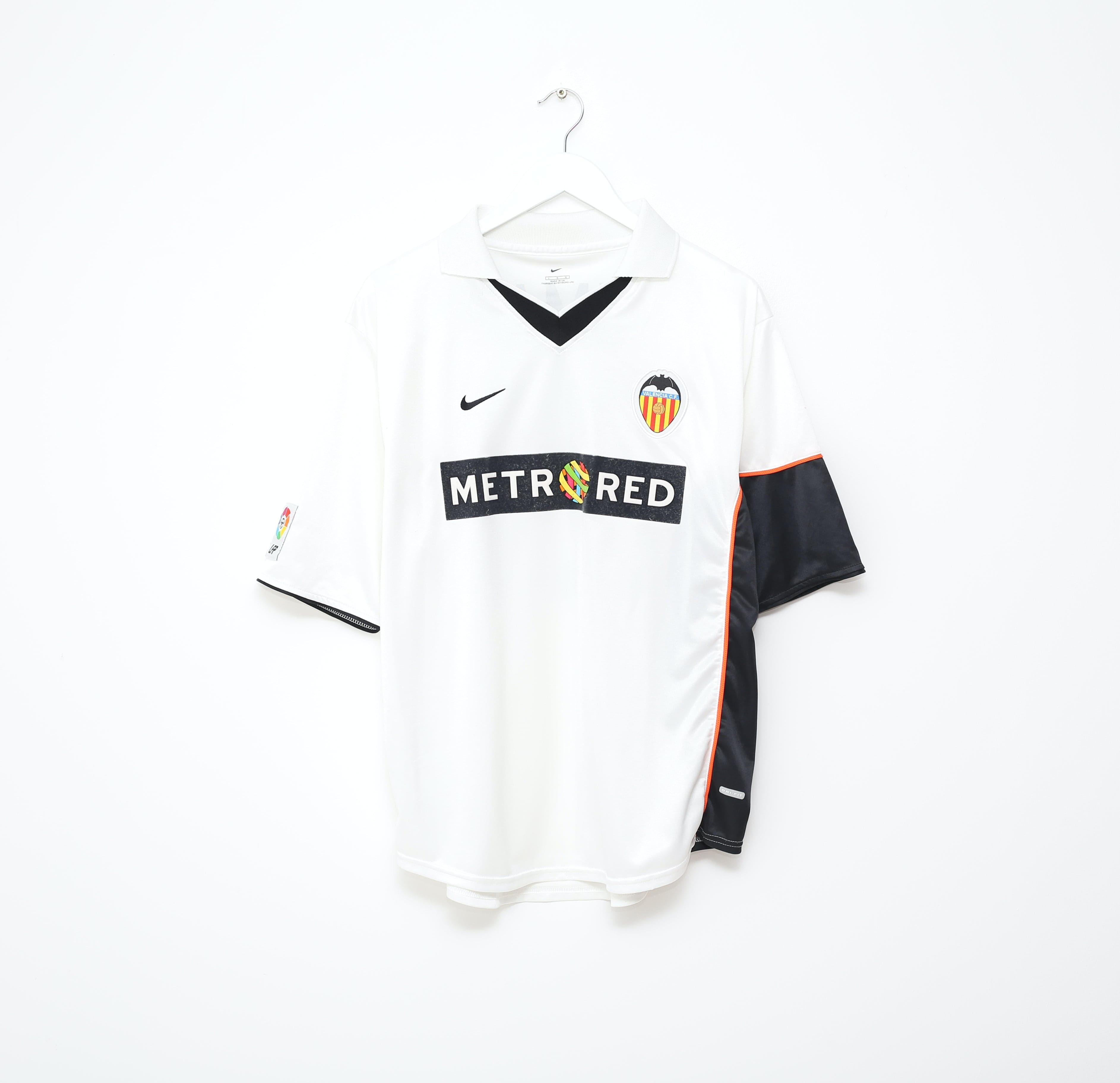 2001/02 AIMAR #21 Valencia Vintage Nike Home Football Shirt Jersey (L)