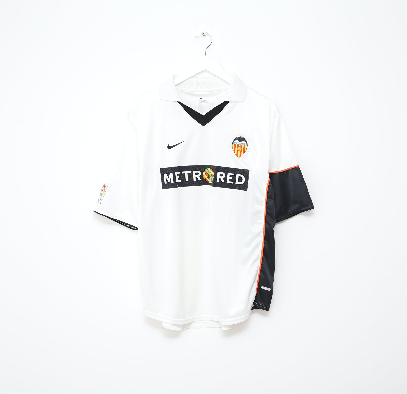 2001/02 AIMAR #21 Valencia Vintage Nike Home Football Shirt Jersey (L)