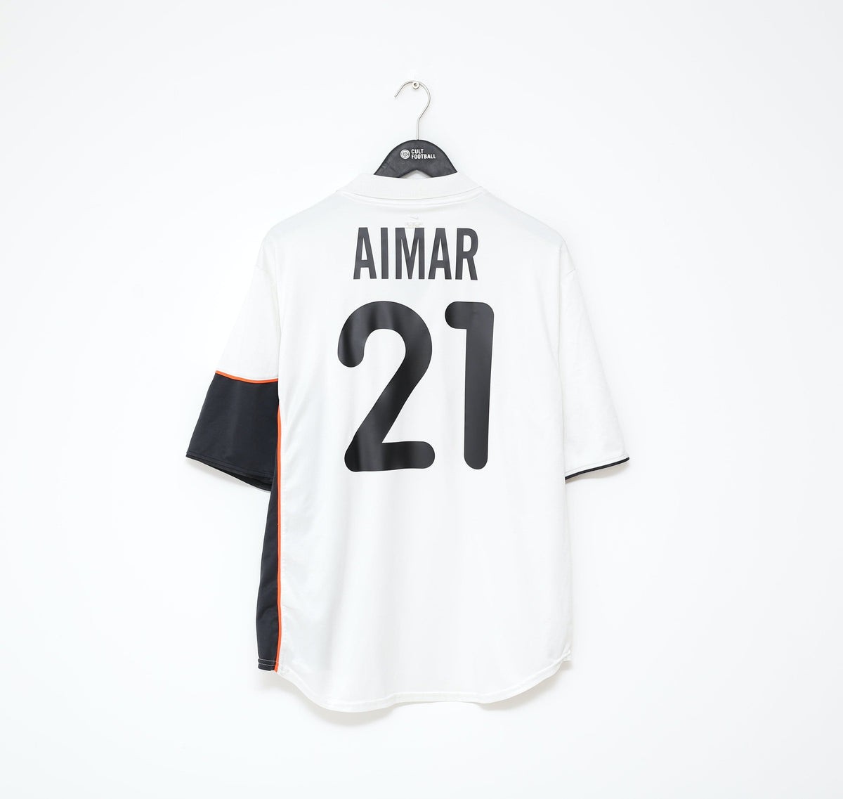 2001/02 AIMAR #21 Valencia Vintage Nike Home Football Shirt Jersey (XL)