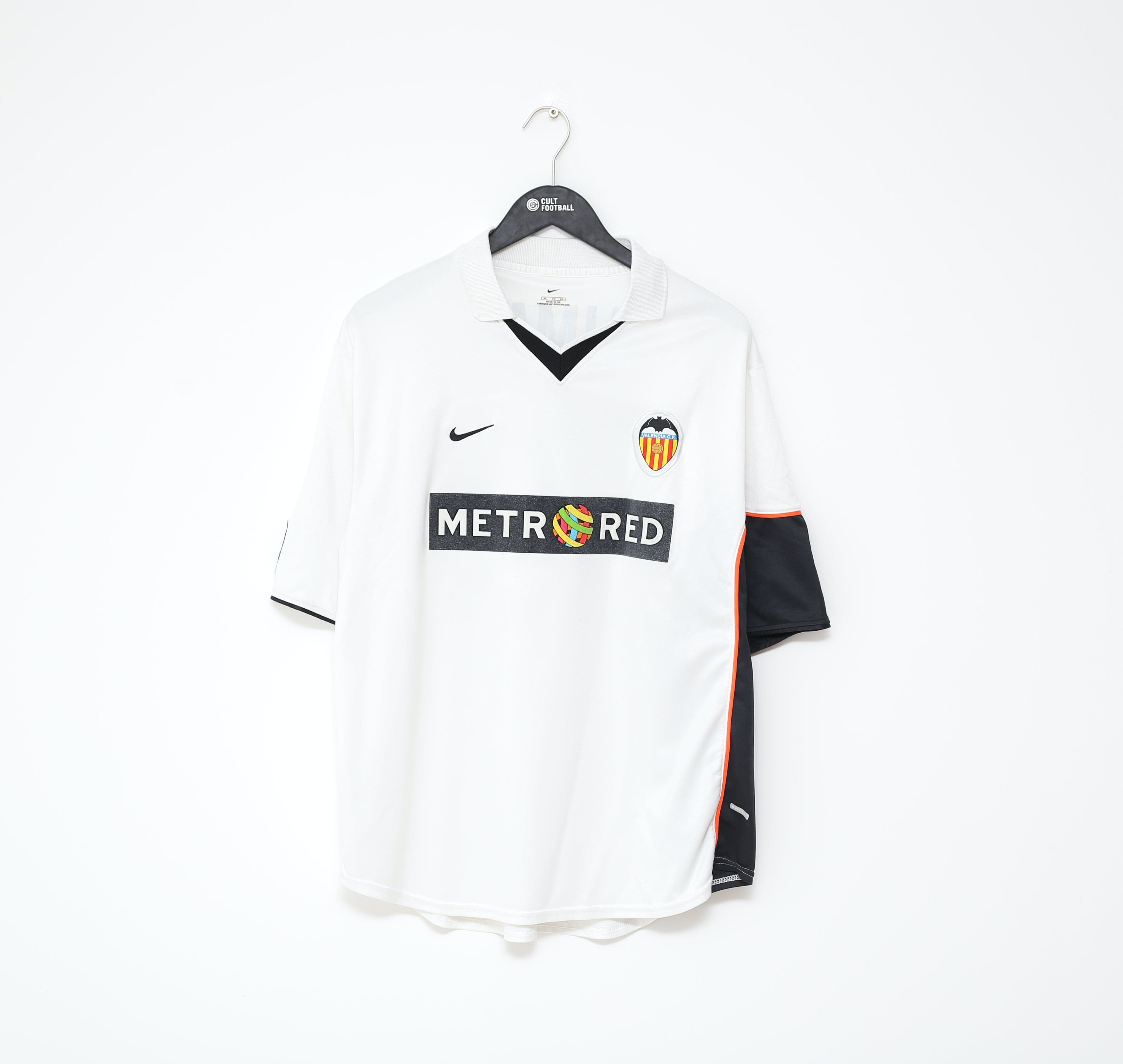 2001/02 AIMAR #21 Valencia Vintage Nike Home Football Shirt Jersey (XL)