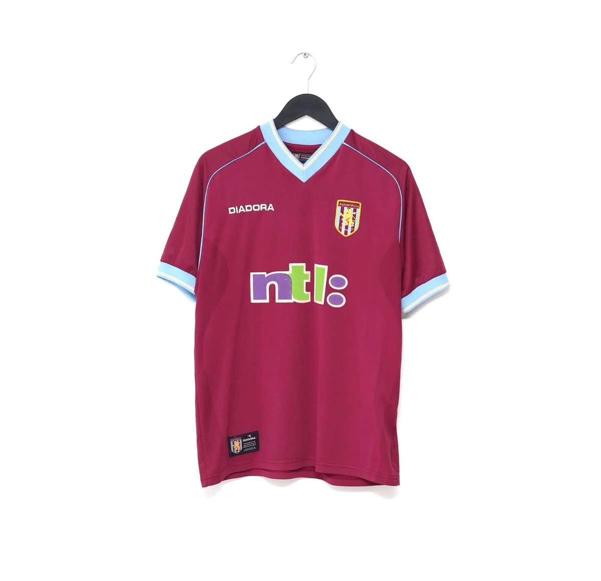 2001/02 ANGEL #8 Aston Villa Vintage Diadora Football Shirt Jersey (S/M) 34/36