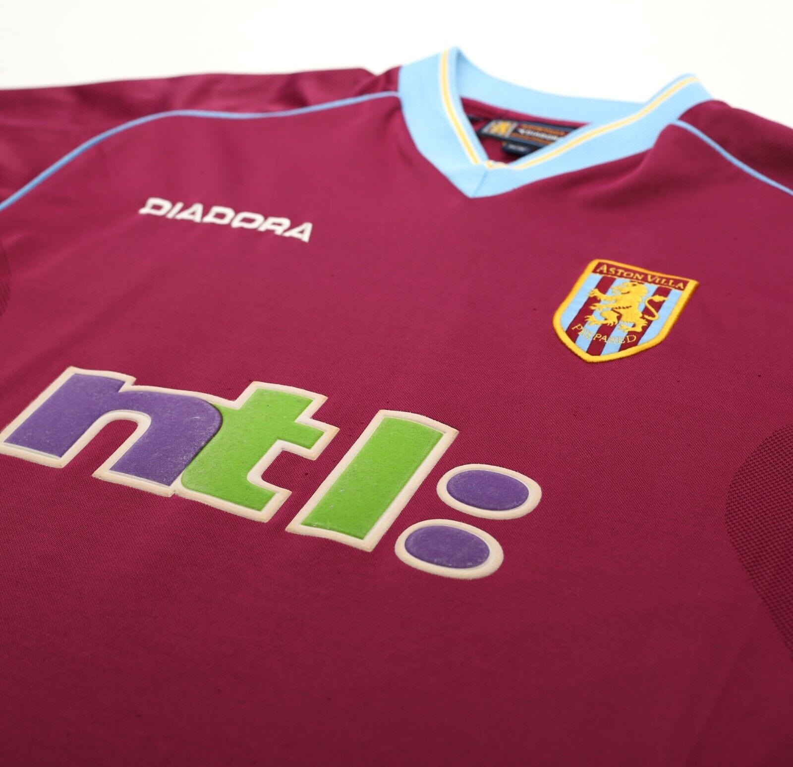 2001/02 ANGEL #8 Aston Villa Vintage Diadora Football Shirt Jersey (S/M) 34/36