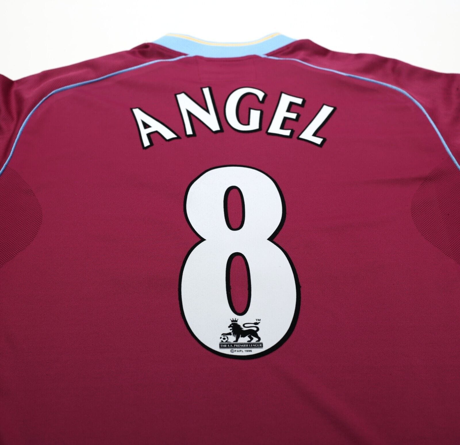 2001/02 Angel #8 Aston Villa Vintage Diadora Football Shirt Jersey