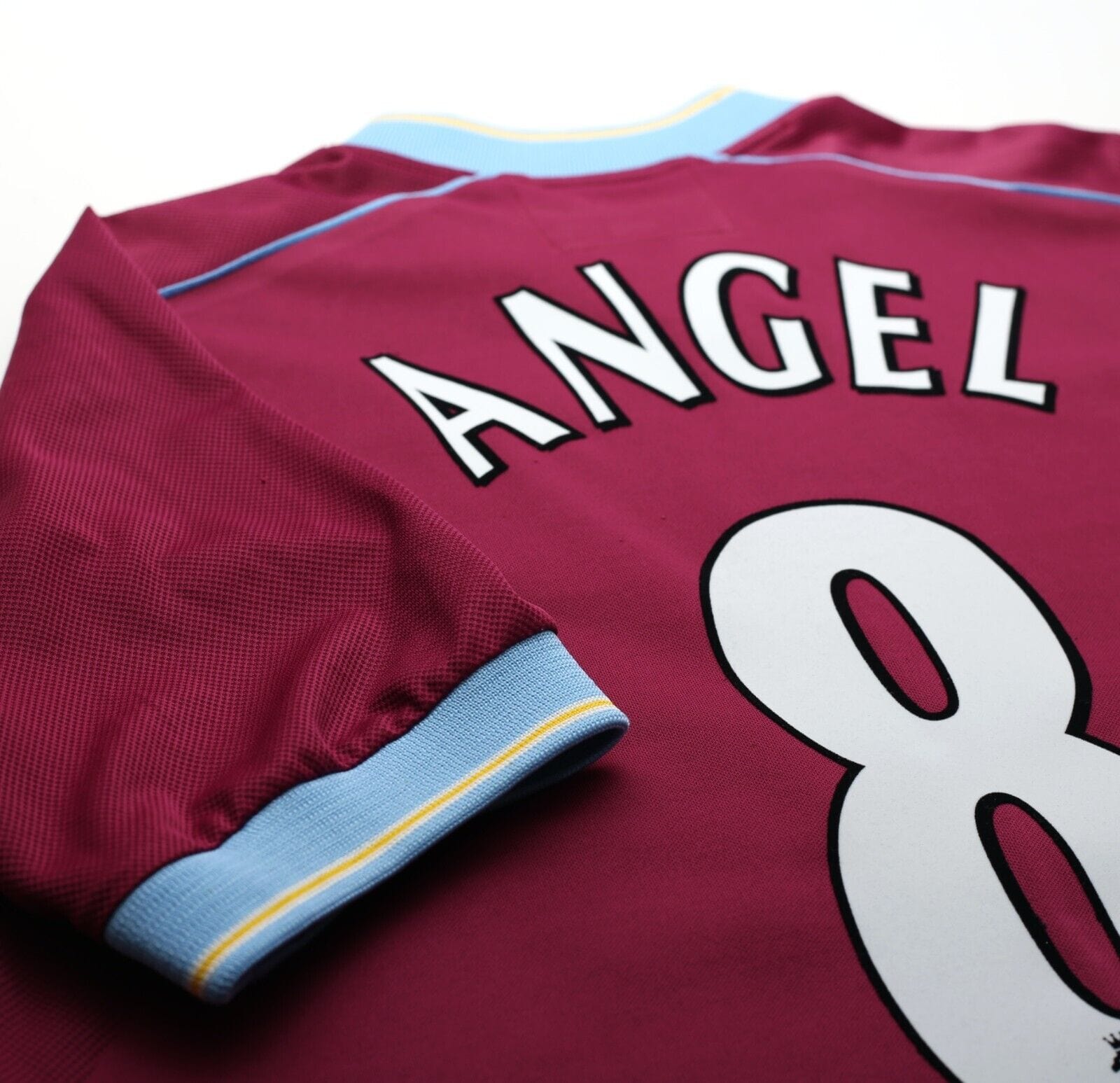 2001/02 Angel #8 Aston Villa Vintage Diadora Football Shirt 2001/02 Angel #8 Aston Villa Vintage Diadora Football Shirt