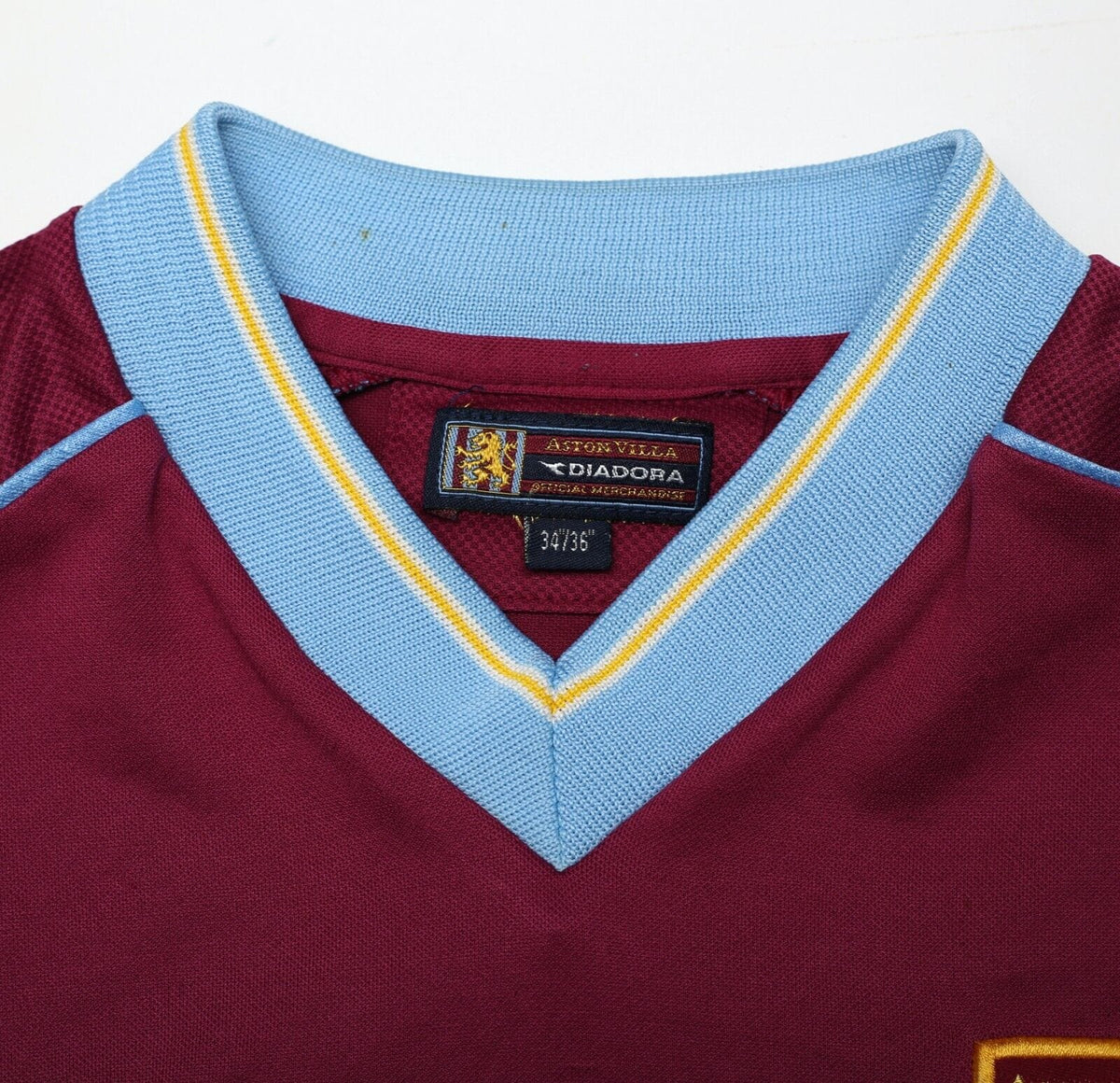 2001/02 ANGEL #8 Aston Villa Vintage Diadora Football Shirt Jersey (S/M) 34/36