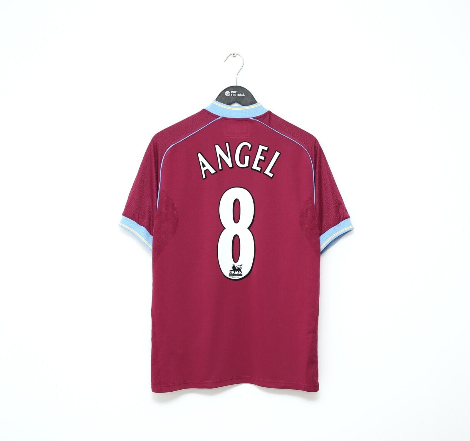 2001/02 ANGEL #8 Aston Villa Vintage Diadora Football Shirt