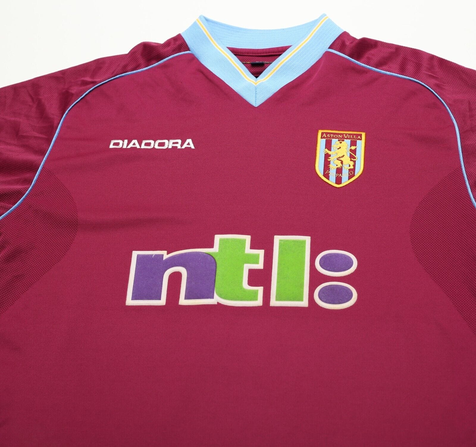 2001/02 ANGEL #8 Aston Villa Vintage Diadora Football Shirt Jersey