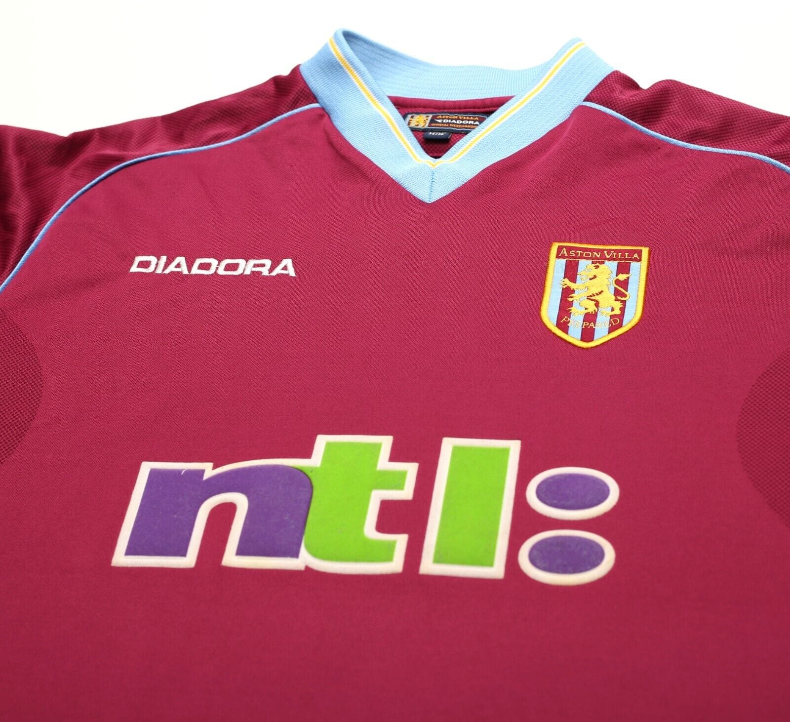 2001/02 ANGEL #8 Aston Villa Vintage Diadora Football Shirt Jersey