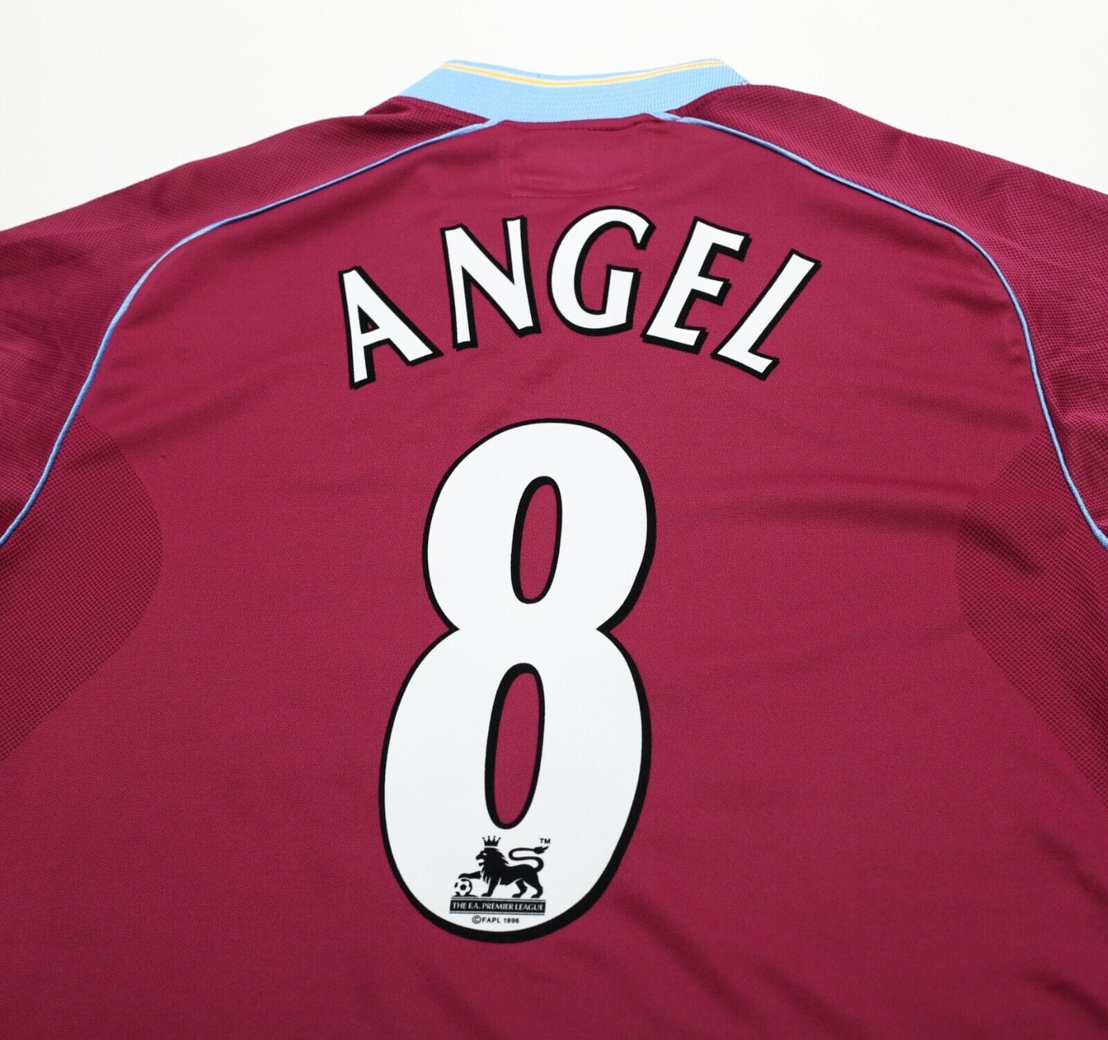 2001/02 ANGEL #8 Aston Villa Vintage Diadora Football Shirt
