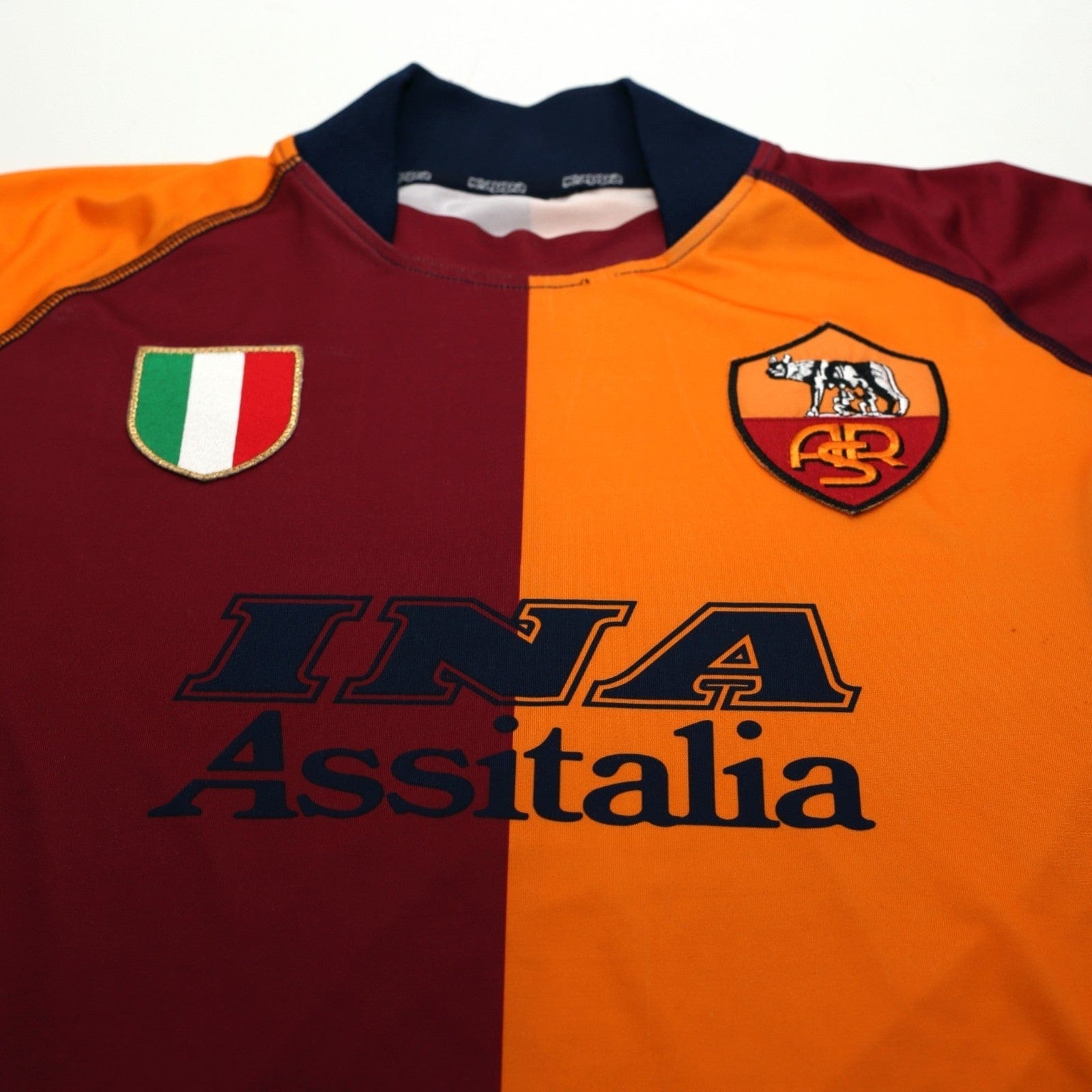 Kappa 2001~’02年AS Roma 2ndゲームシャツ Mサイズ Authentic 2001/02 AS Roma Vintage Kappa European Football Shirt