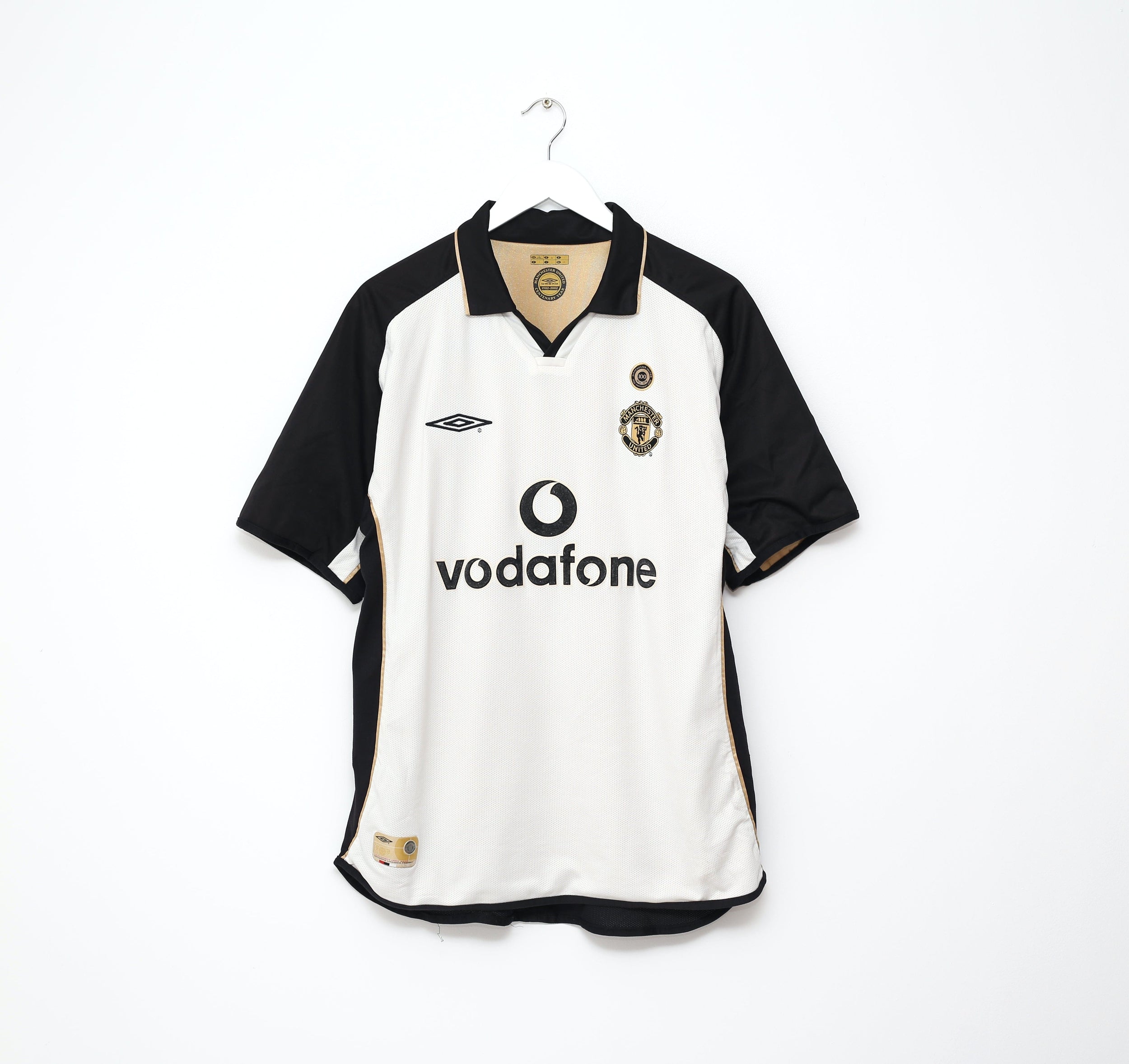 2001/02 BECKHAM #7 Manchester United Umbro Centenary Away Football