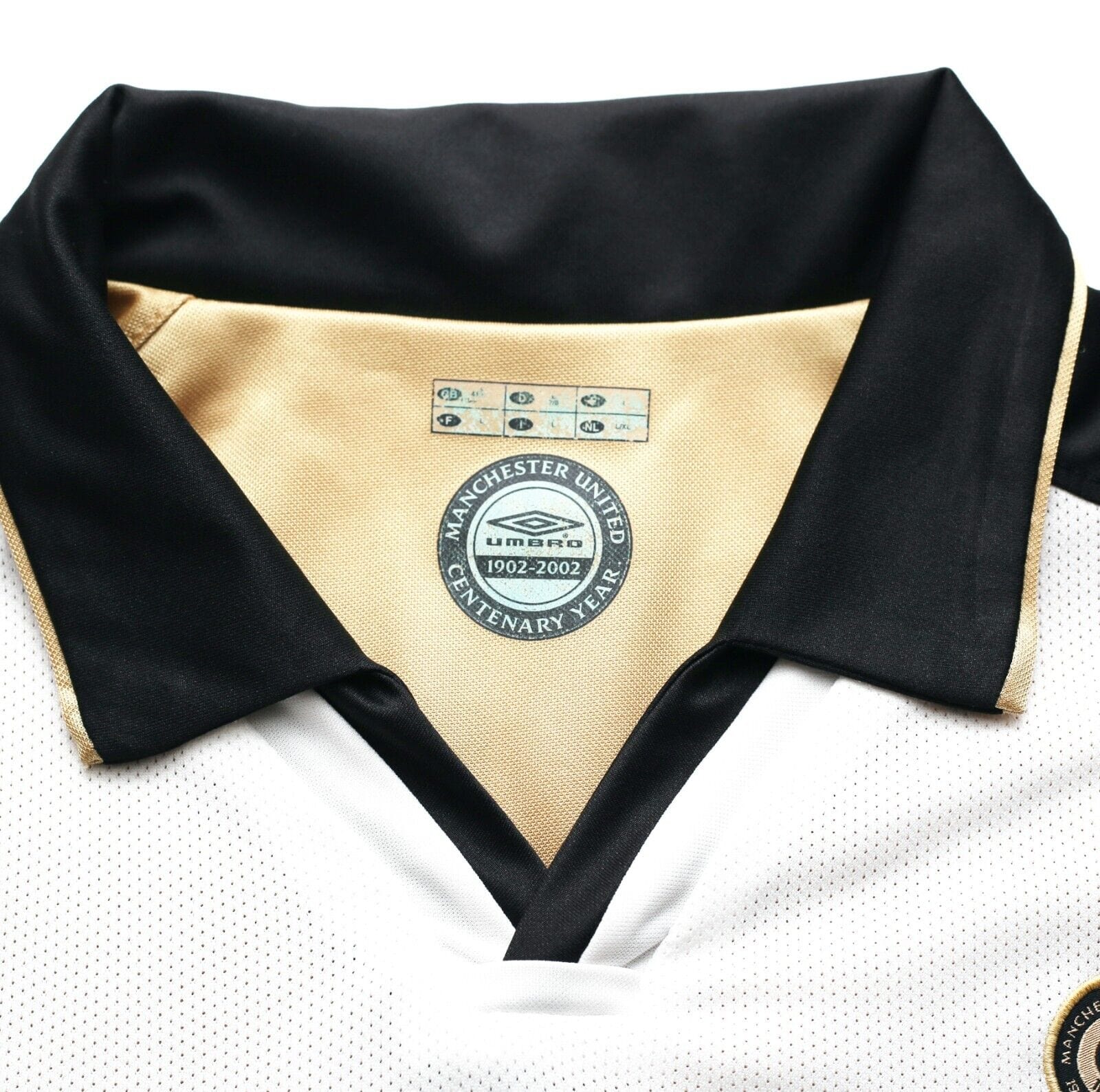 2001/02 BECKHAM #7 Manchester United Vintage Umbro Centenary Football Shirt (L)