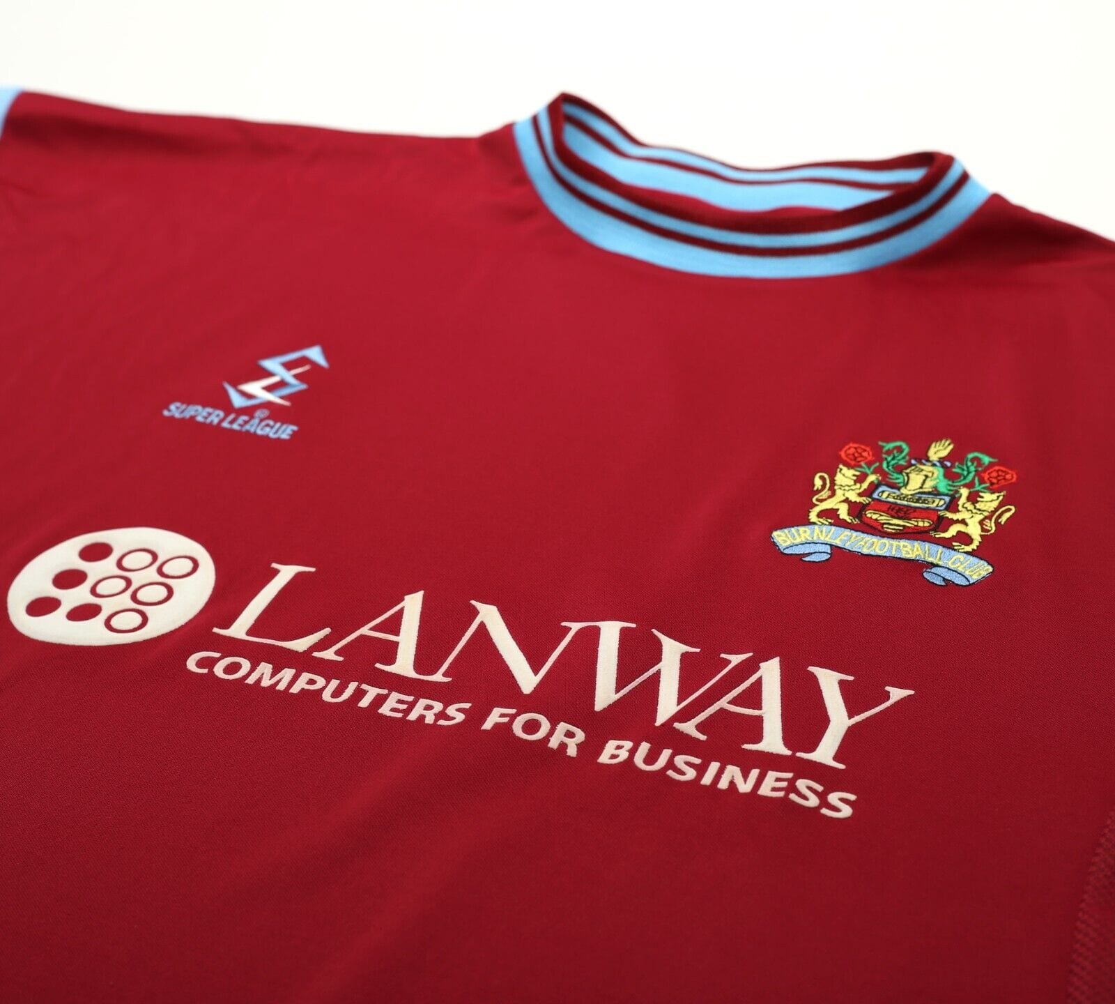 2001/02 BURNLEY FC Vintage MitreSuper League Home Football Shirt Jersey (XL)