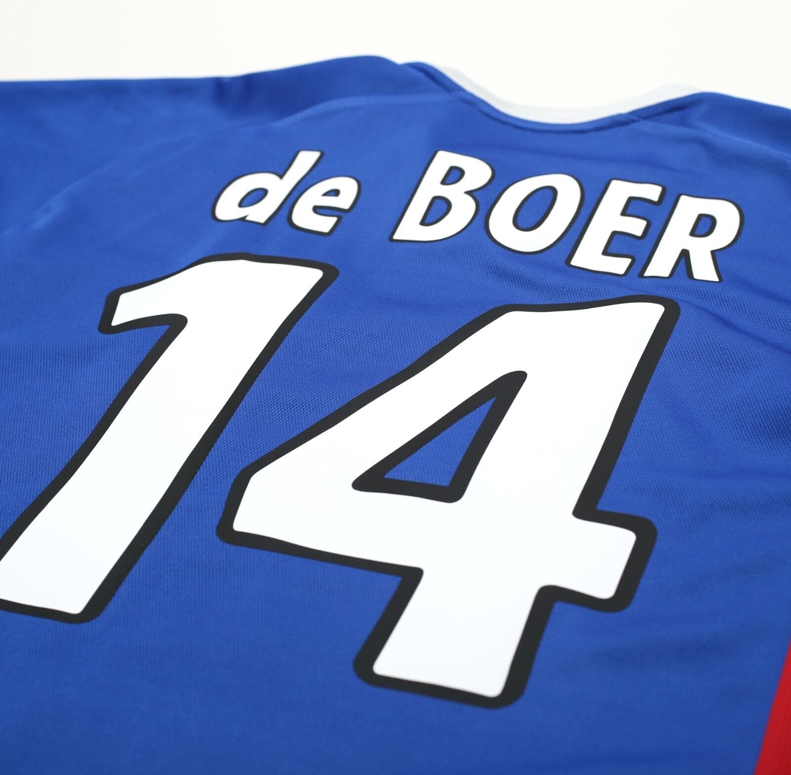 2001/02 DE BOER #14 Rangers Vintage Nike Home Football Shirt Jersey (L)