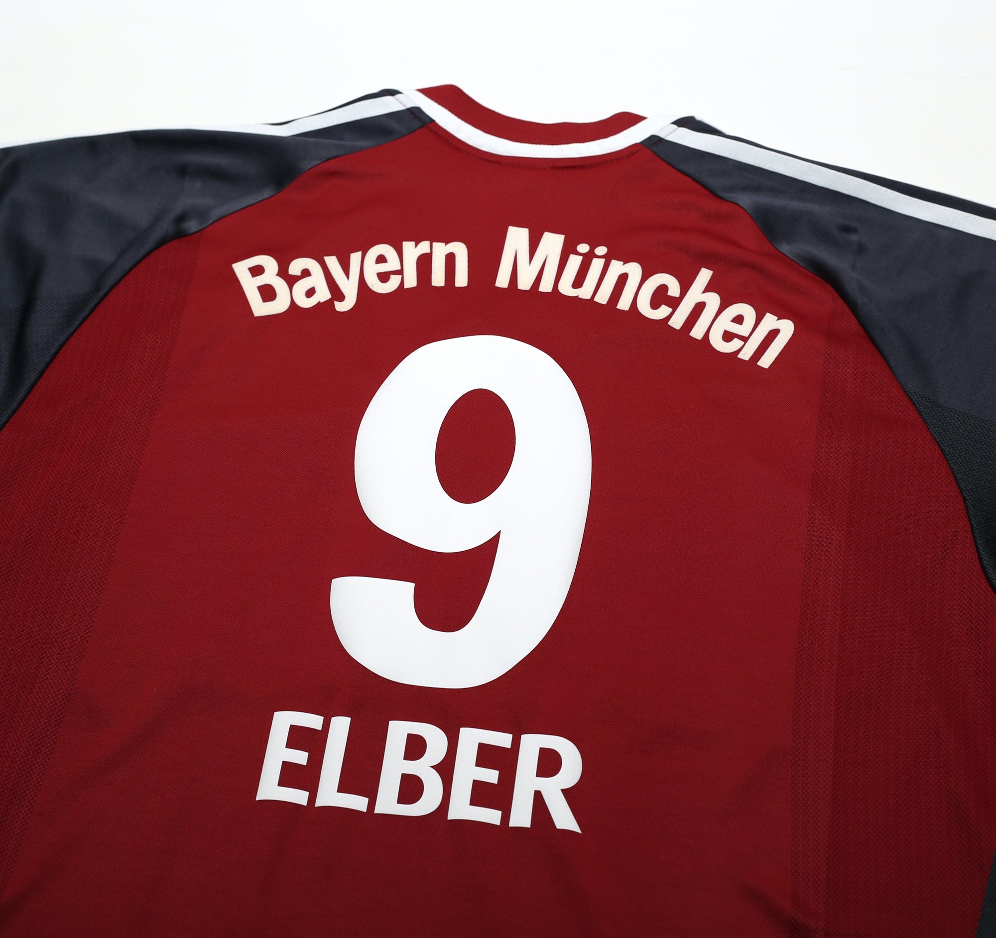 2001/02 ELBER #9 Bayern Munich Vintage adidas Home Football Shirt (XL)