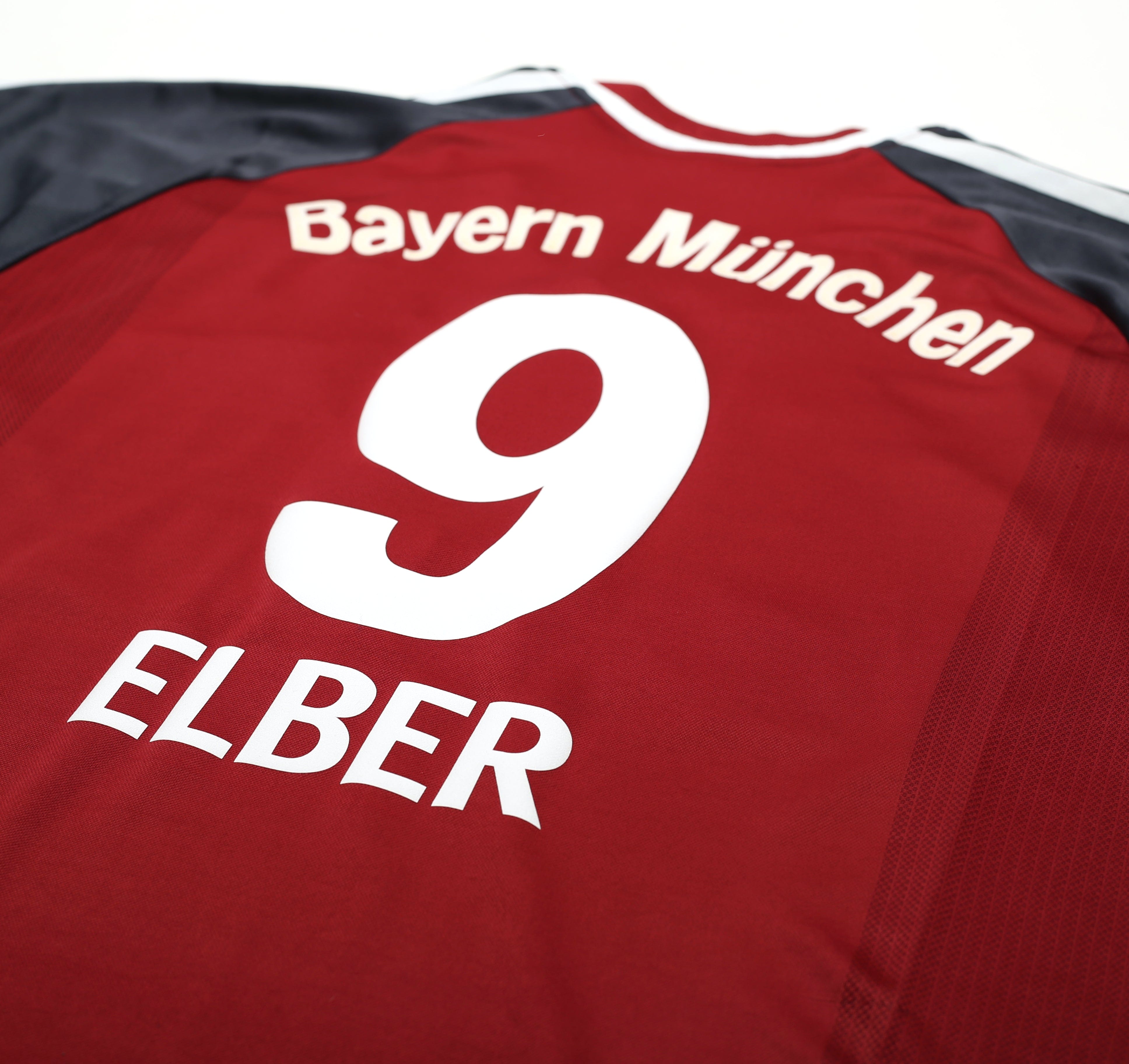 2001/02 ELBER #9 Bayern Munich Vintage adidas Home Football Shirt (XL)